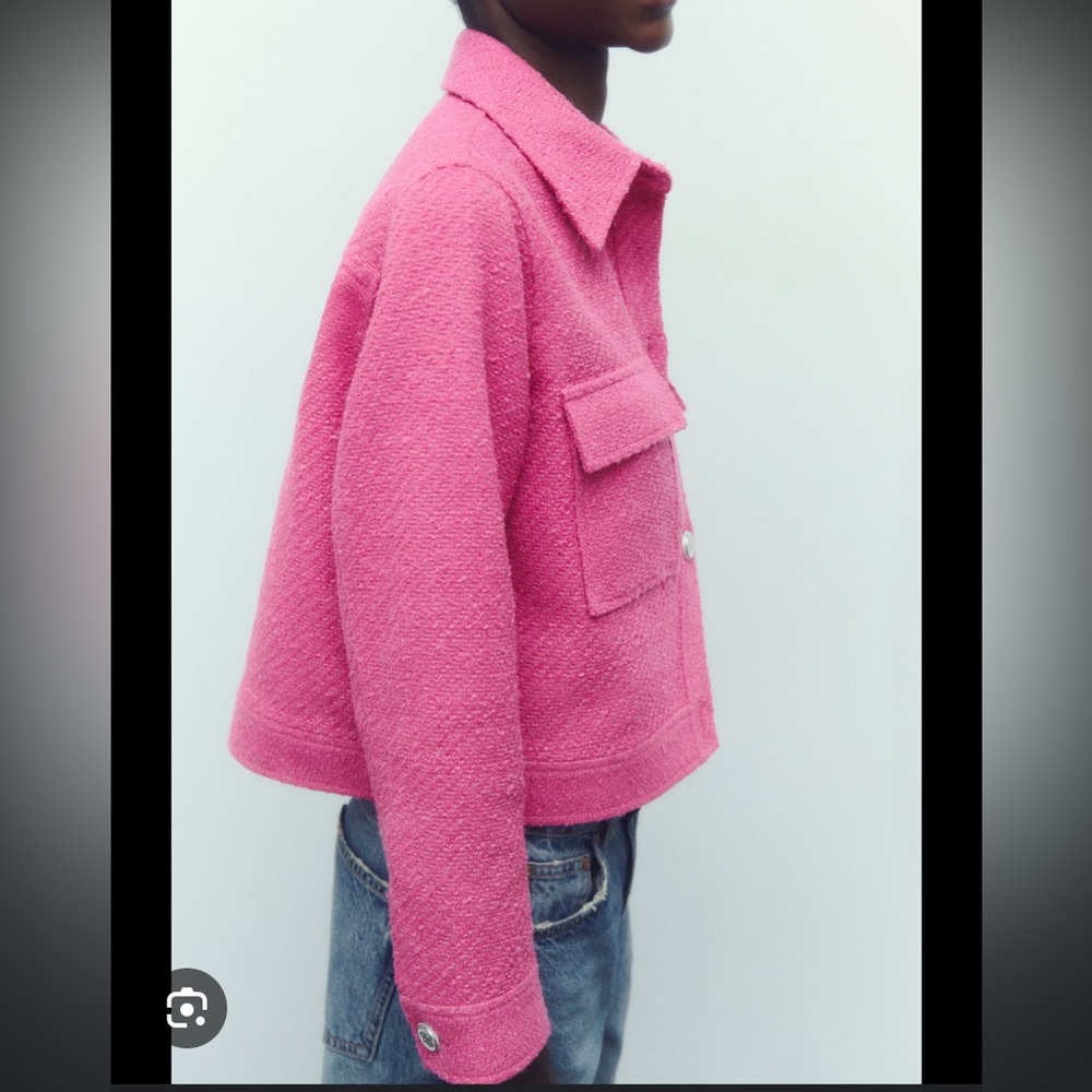 ZARA SHORT TEXTURED JACKET - Picture 3 of 10